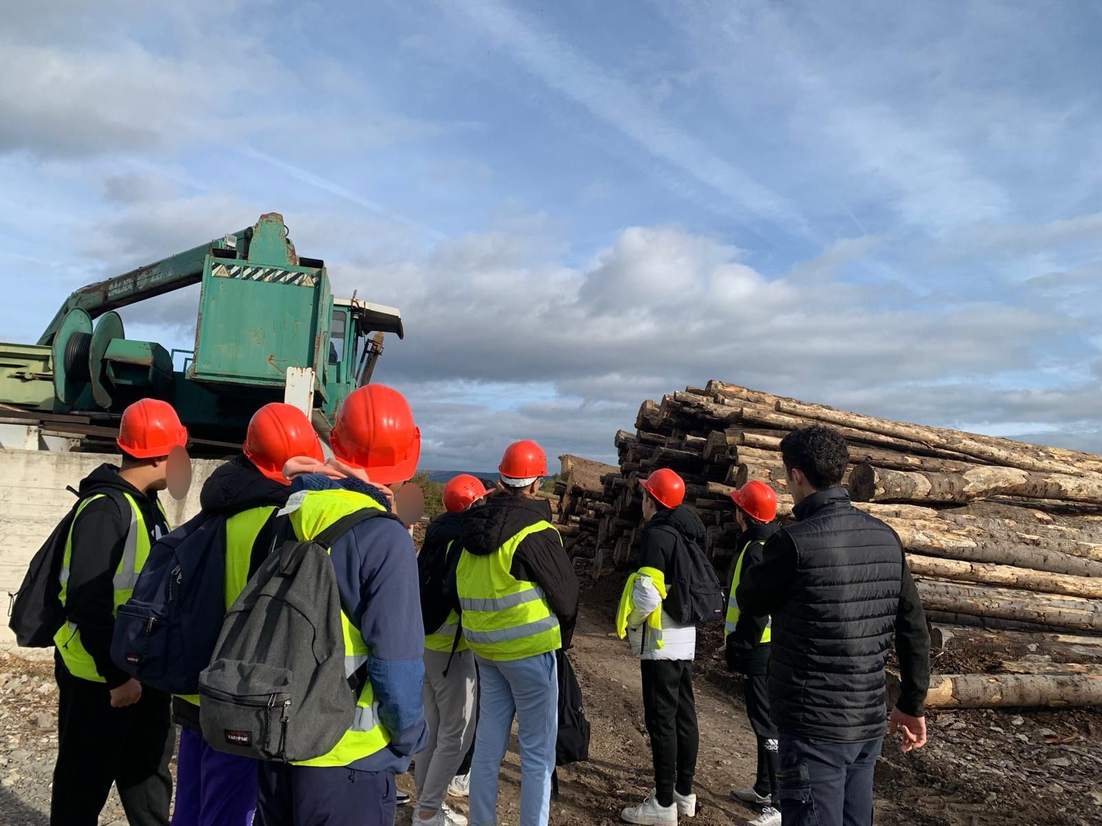 Visite de la scierie Charre à Lavilledieu